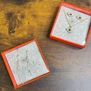 Halloween Gold and Silver Ghost and Evil Eye Jewelry Bundle New